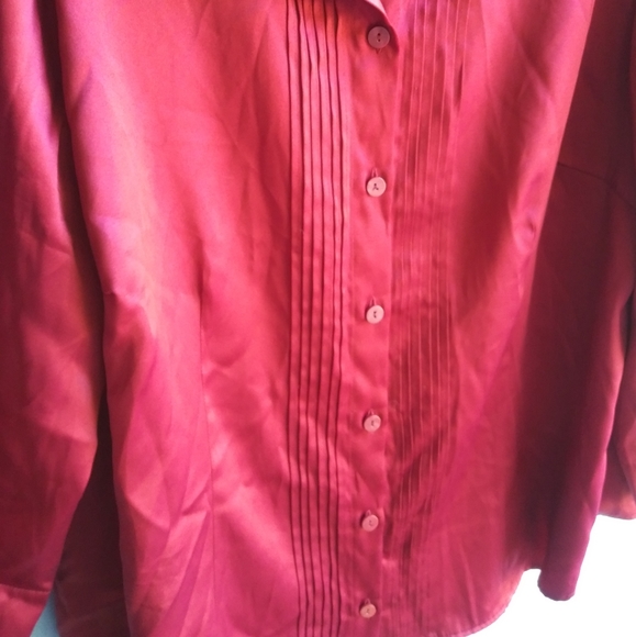 Cato Women's Plus Size 18/20W Burgundy Button Up Top - Picture 2 of 5